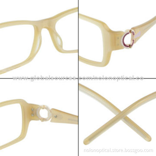 Young Lady Optical Computer Eyeglasses with Transparent Yellow